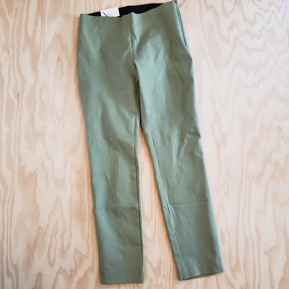 A New Day Skinny Ankle High Rise Chino Pants Size 2 Stretch Olive Green NEW - Picture 3 of 6